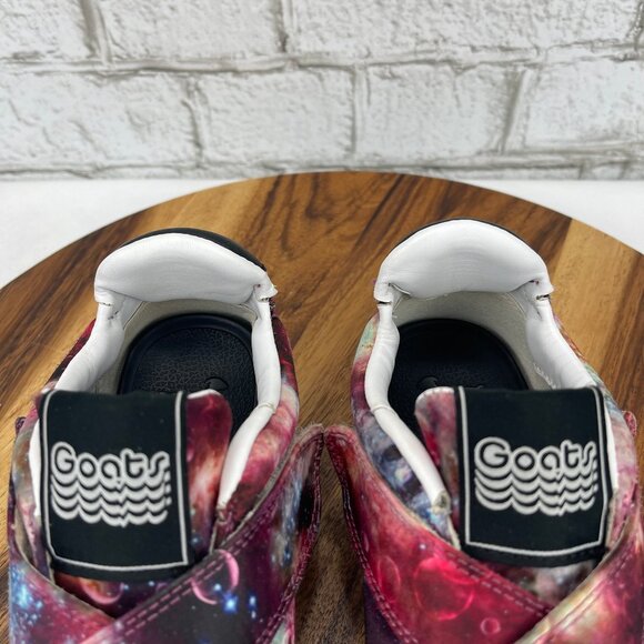Goats Youth Kids Sz. 3 Galaxy Nebula Space Print Hook & Loop Sneakers Shoes - Picture 13 of 15
